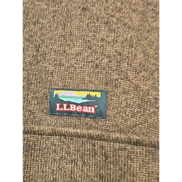 L.L. Bean Sweater Fleece Pullover Men Size XL Fitted Olive Green Warm Comfy - Picture 4 of 8